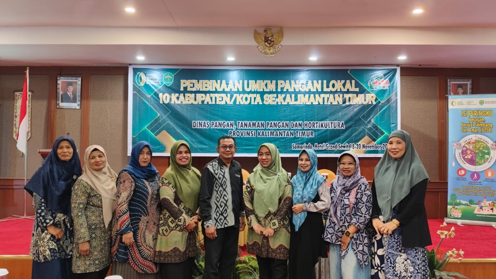 Mengikuti kegiatan Pembinaan UMKM Pangan Lokal Kabupaten / Kota Se Kalimantan Timur