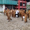 Kegiatan rutin apel senin pagi yang dilaksanakan di kantor DISTAPANGTANI
