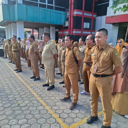 Kegiatan apel Senin pagi 27 Maret 2026
